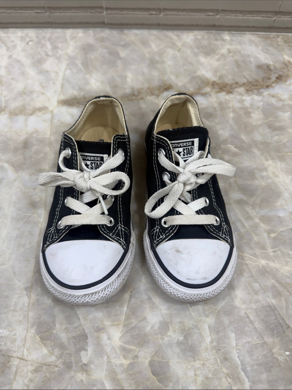Converse Kids Black and White Low Top Sneakers
